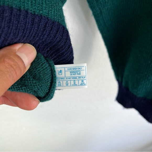 60s Mod Green and Blue Chanelesque styling Mackinnon of Scotland Wool Cardigan - Picture 5 of 10